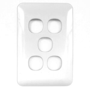 Transci Switch 5 Gang 10a Slim Wafer Body Cover S5W/BC