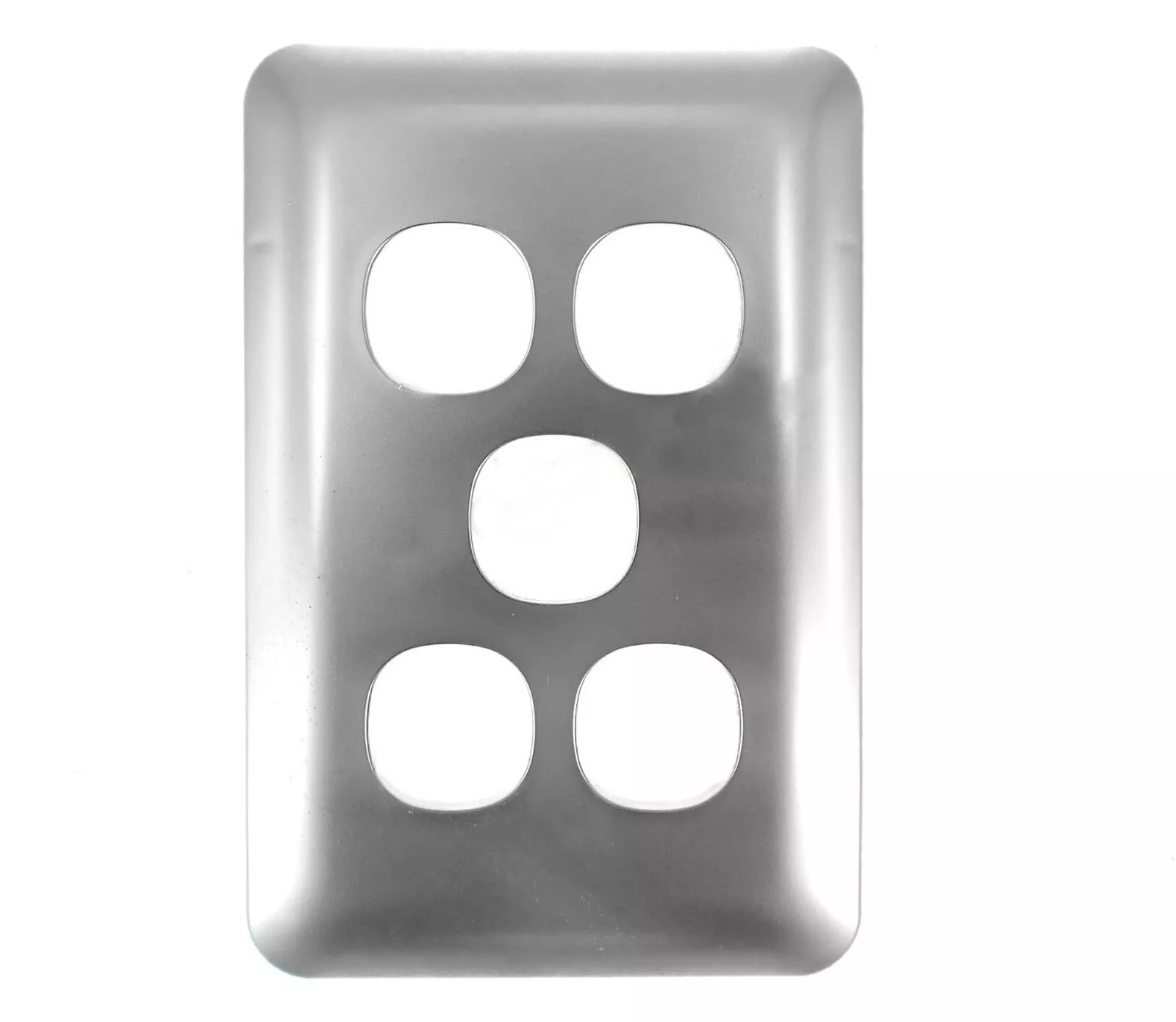 Transco Switch 5 Gang Elite Silver Cover S5WC/SC