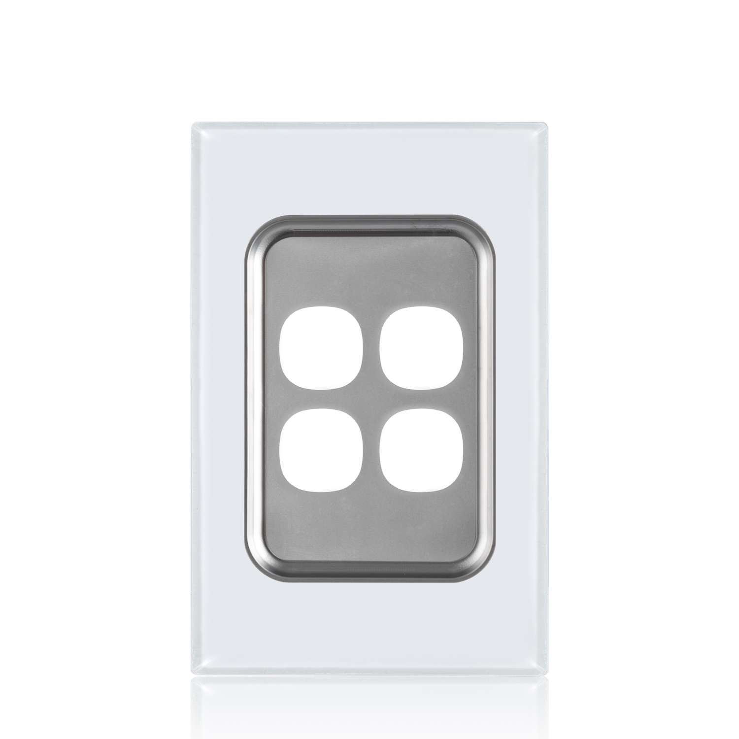 Transco Glass four gang switch body and cover only T4G
