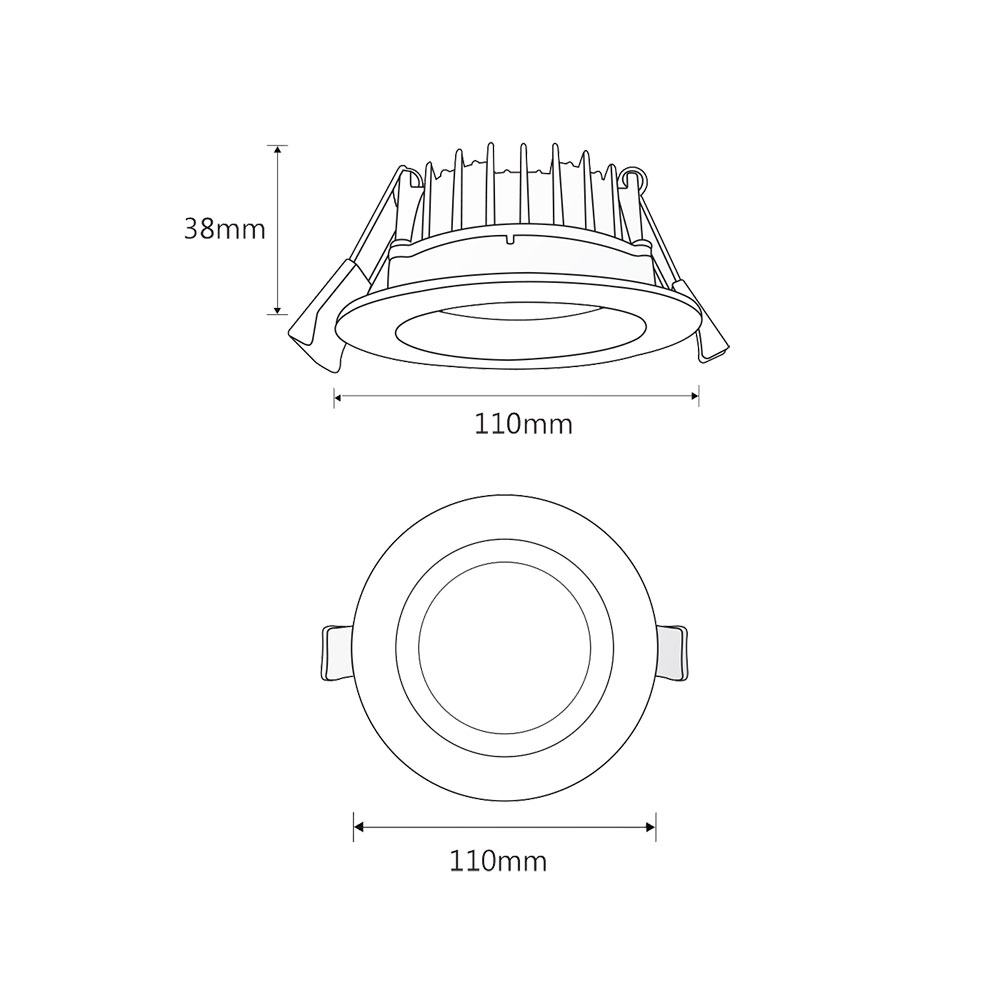 Martec Arte 10w Tricolour LED Downlight White TLAD34510WD