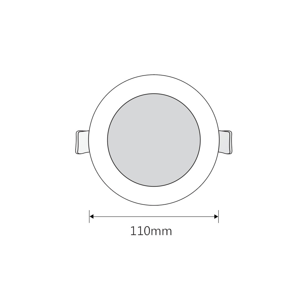Martec Blitz II 10w Tricolour LED Downlight Matt Black TLBD34510MD