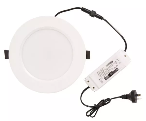Martec Discus Dual 20w & 30w Tricolour LED Downlight White TLDD34523WD