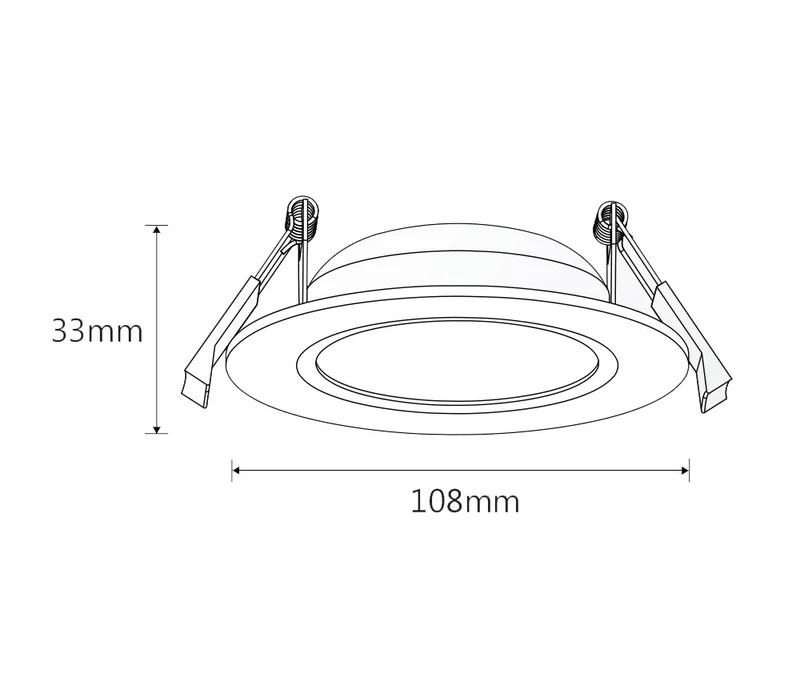 Martec Prime 10w LED Tricolour Downlight White With 10m Lead TLPD34510WDEXT