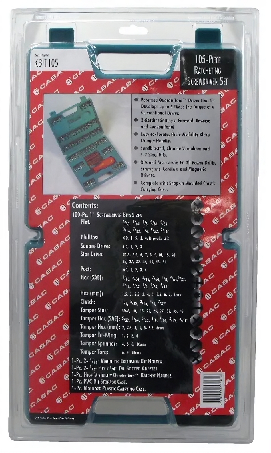 CABAC Box of 105 Bits (1/each) KBIT105