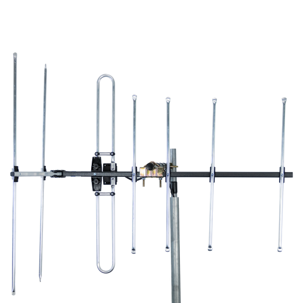 Digitek LTE Series 7 Element Metropolitan Premium YAGI VHF Antenna with Vertical Standoff Bracket 01DV307LW