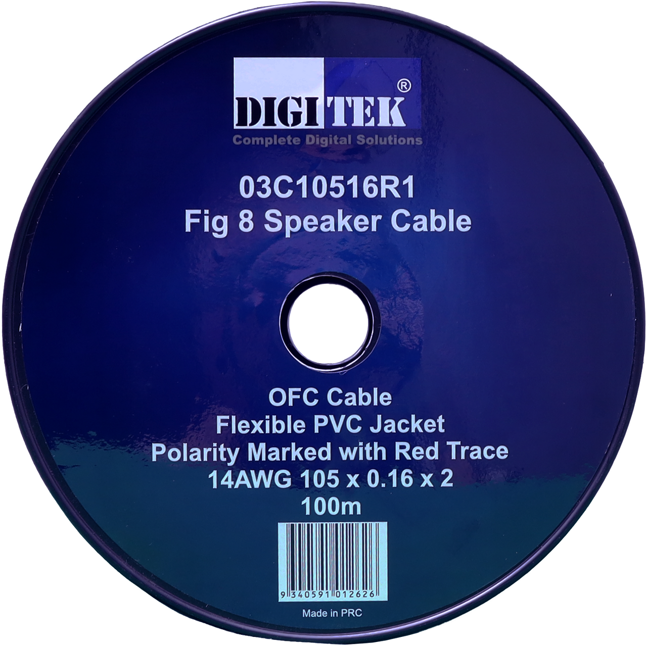 Digitek 105 Strand/0.16mm Clear Jacket Speaker Cable 100m Reel - AWG14 03C10516R1