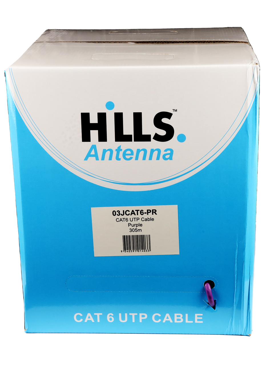 Hills Antenna 4 Pair CAT6 UTP LAN Cable 305M Box - Purple 03JCAT6-PR