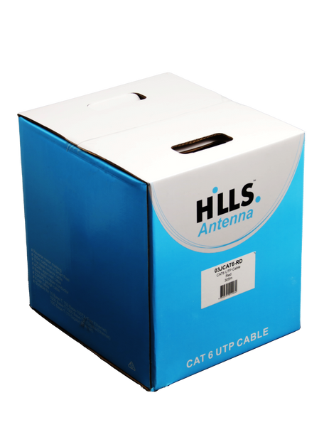 Hills Antenna 4 Pair CAT6 UTP LAN Cable 305M Box - Red 03JCAT6-RD