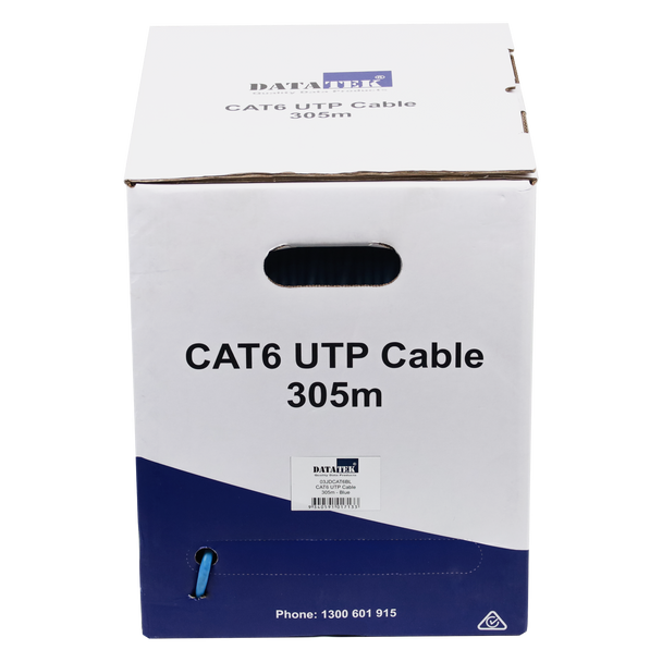 Datatek CAT6 UTP 24AWG Cable Blue -305m Box 03JDCAT6BL