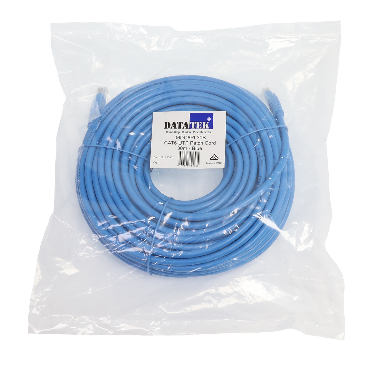 Datatek 30M CAT6 UTP Patch Lead 06DC6PL30B