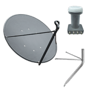 MATCHMASTER 90CM DISH, QUAD LNB & WALL MNT : 13MM-90CMKIT