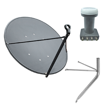 MATCHMASTER 90CM DISH, QUAD LNB & WALL MNT : 13MM-90CMKIT