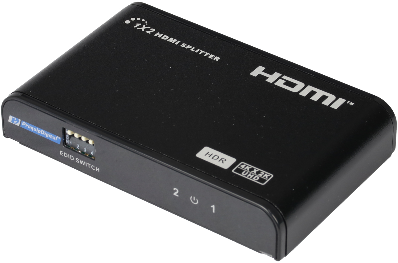 ProquipDigital 1 in 2 Out HDMI Splitter - 4K @ 60Hz HDR 17H12SPHDR