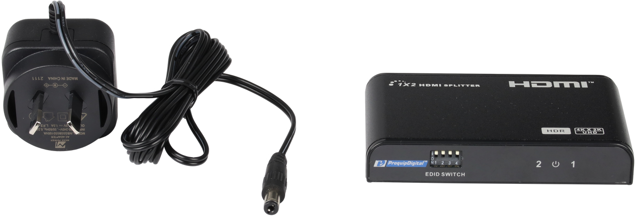 ProquipDigital 1 in 2 Out HDMI Splitter - 4K @ 60Hz HDR 17H12SPHDR