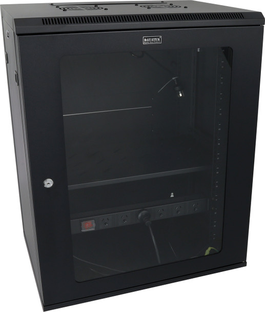 Datatek 15U 450mm Deep Wall Mount Data Cabinet - FPS Series 24B15RW64FPS
