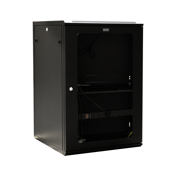 Datatek 18U 600mm Deep Wall Mount Data Cabinet - FPS Series 24B18RW66FPS