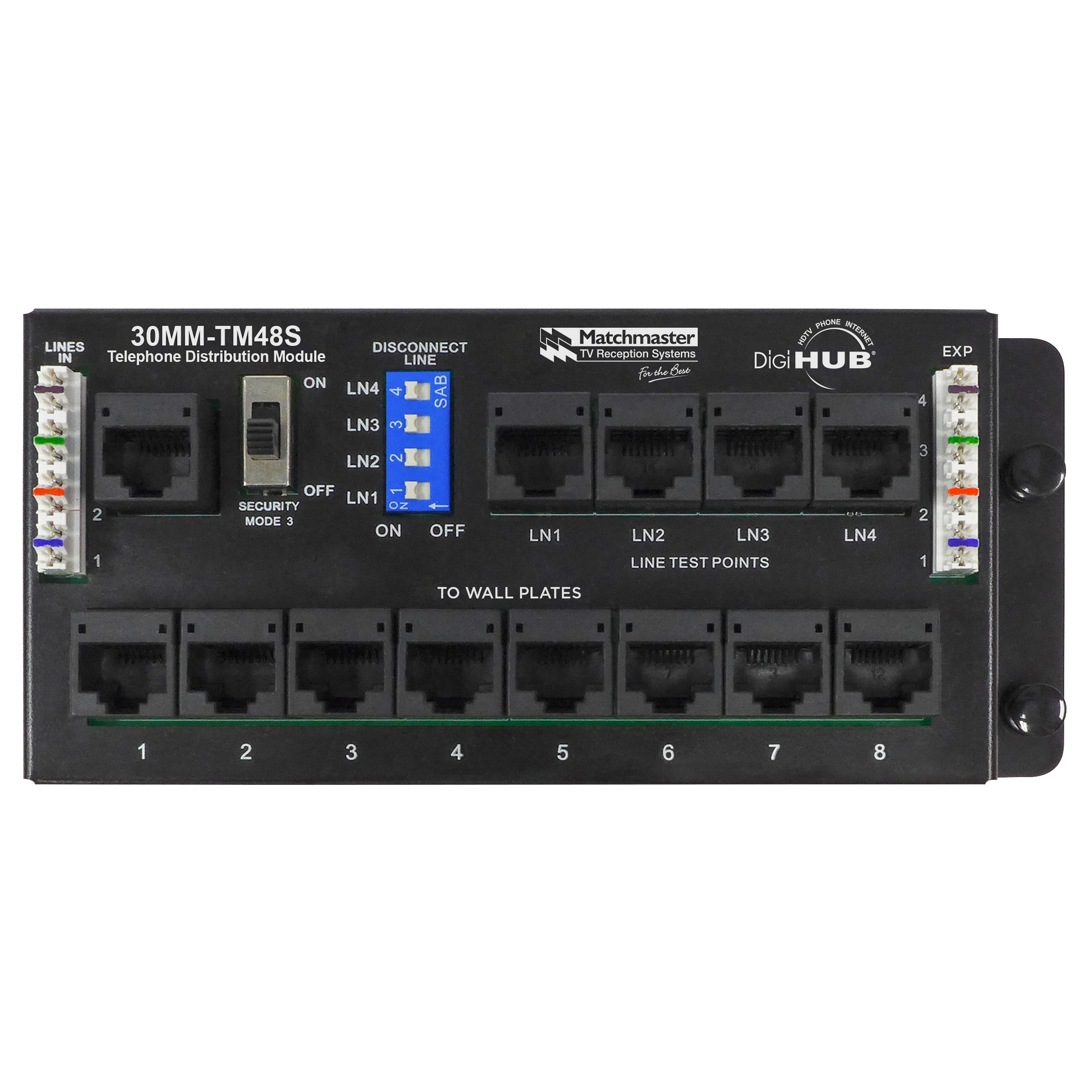 MATCHMASTER TELEPHONE MODULE FOR DIGIHUB RJ45 : 30MM-TM48S