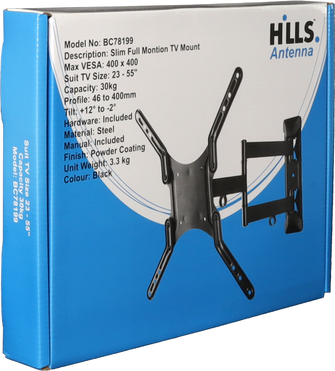 Hills Antenna BC78199 Slim Full Motion TV Mount - 23" - 55" BC78199
