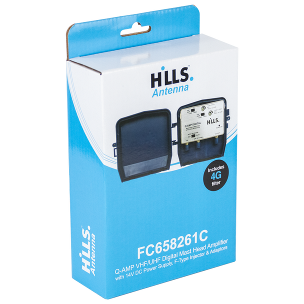 Hills Antenna FC658261C Q-Amp 4G Masthead Amplifier with PSU6F FC658261C