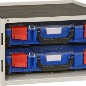 StorageTek Cabinet c/w 2 STS Small PC lid Cases- Blue 33SCS2SA-BL
