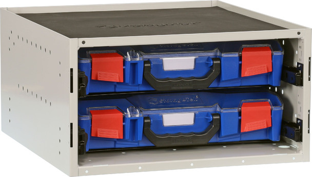 StorageTek Cabinet c/w 2 STS Small PC lid Cases- Blue 33SCS2SA-BL