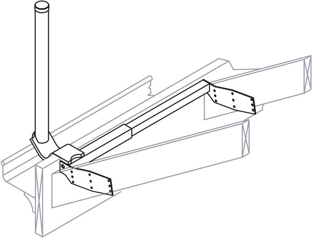Hills Antenna FB607162 45 Degree 600mm Gutter Mount FB607162