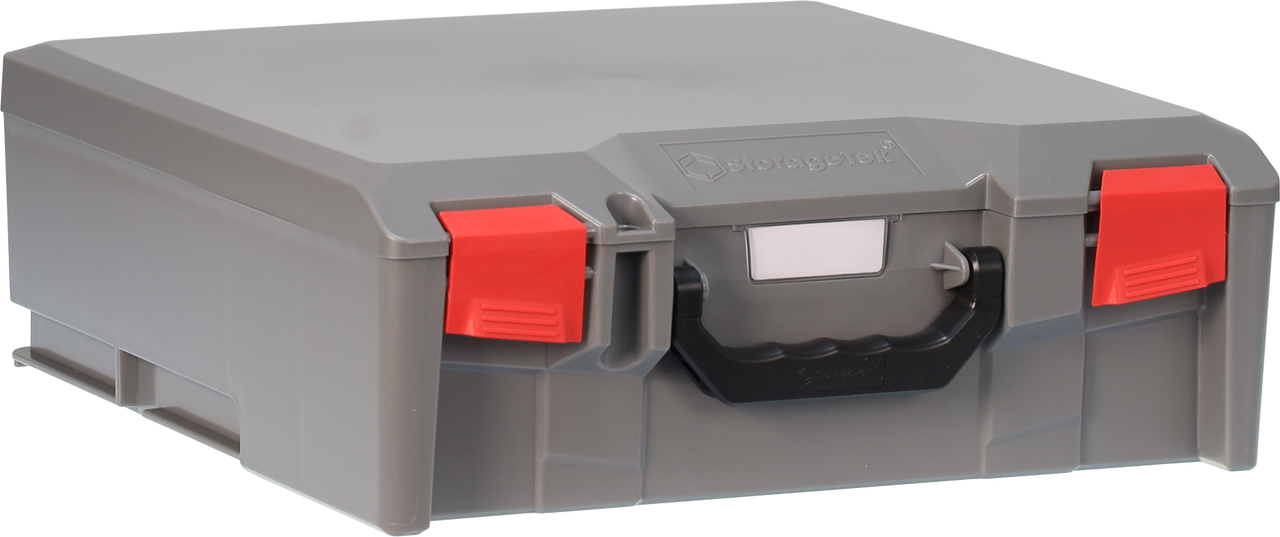 StorageTek Case Large ABS Lid c/w dividers-Grey 33STL-GY