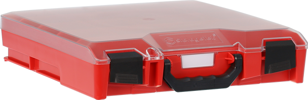 StorageTek Case Small Clear PC Lid-Red with Black Clasps 33STSC-RD