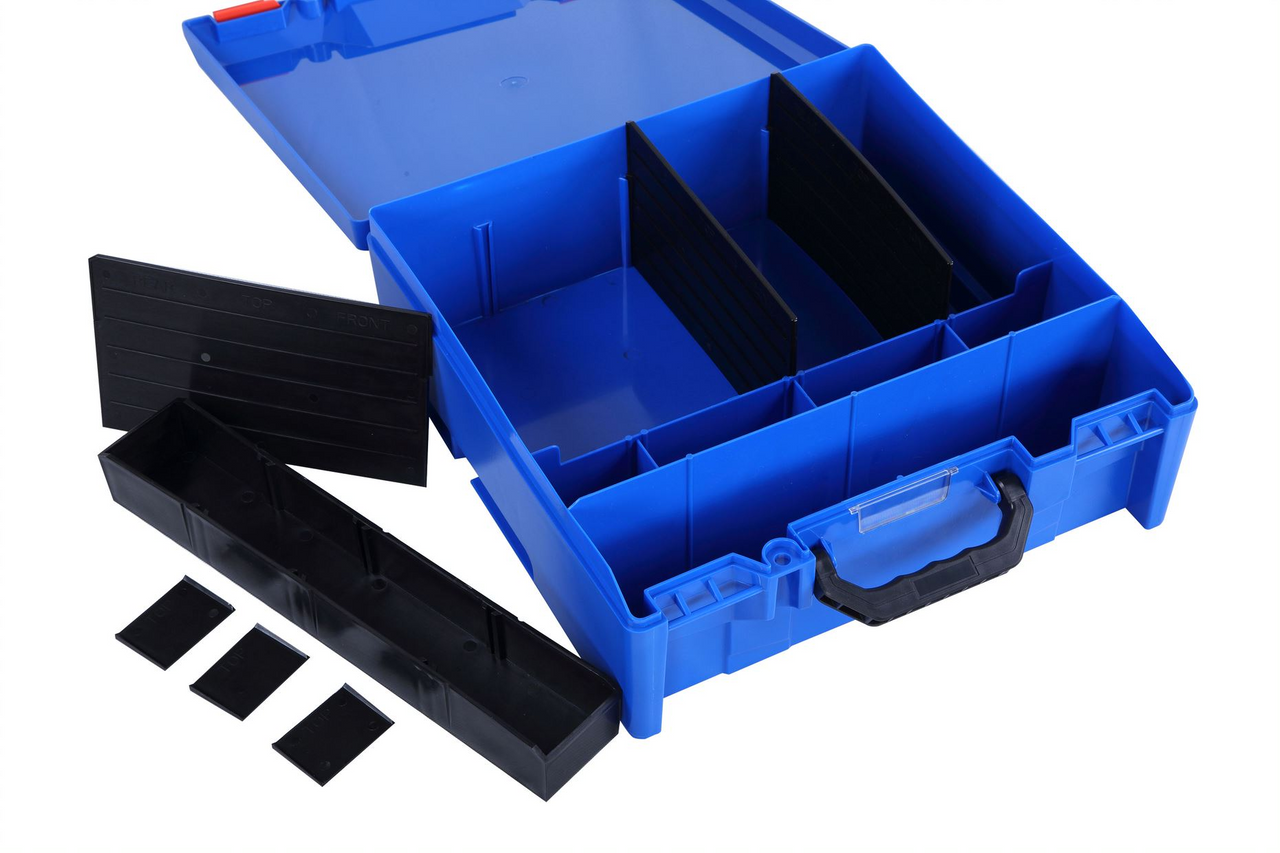 StorageTek Case Large ABS Lid c/w dividers-Blue 33STL-BL