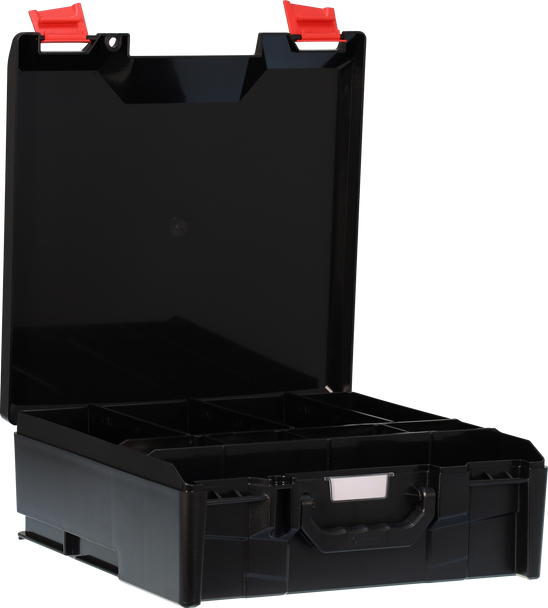 StorageTek Case Large ABS Lid c/w dividers-Black 33STL-BK