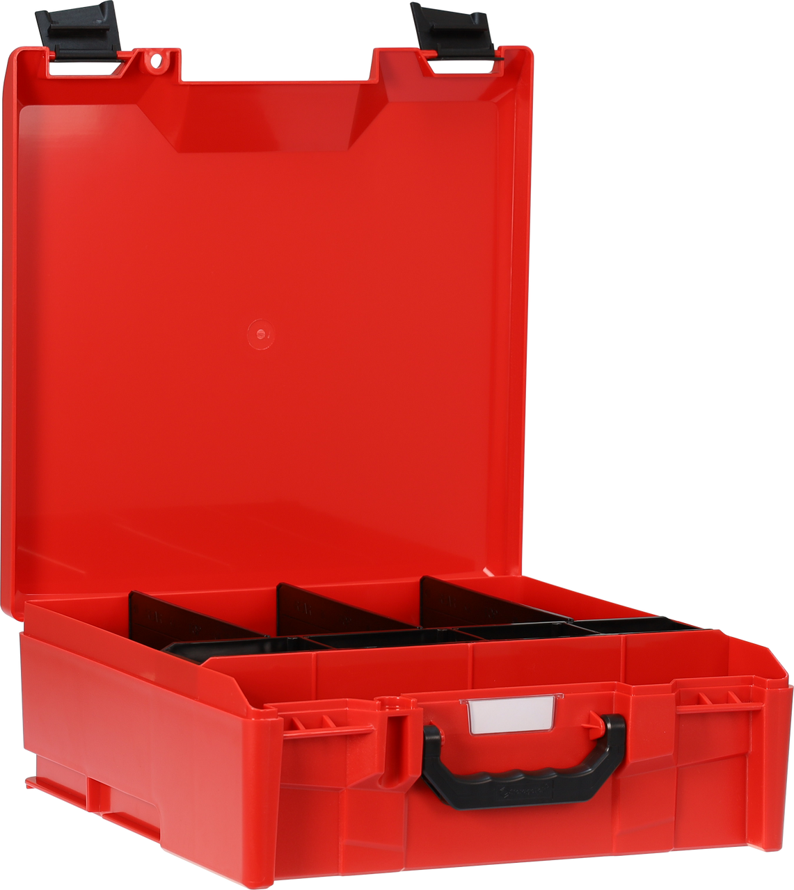 StorageTek Case Large ABS Lid c/w dividers-Red with Black Clasps 33STL-RD