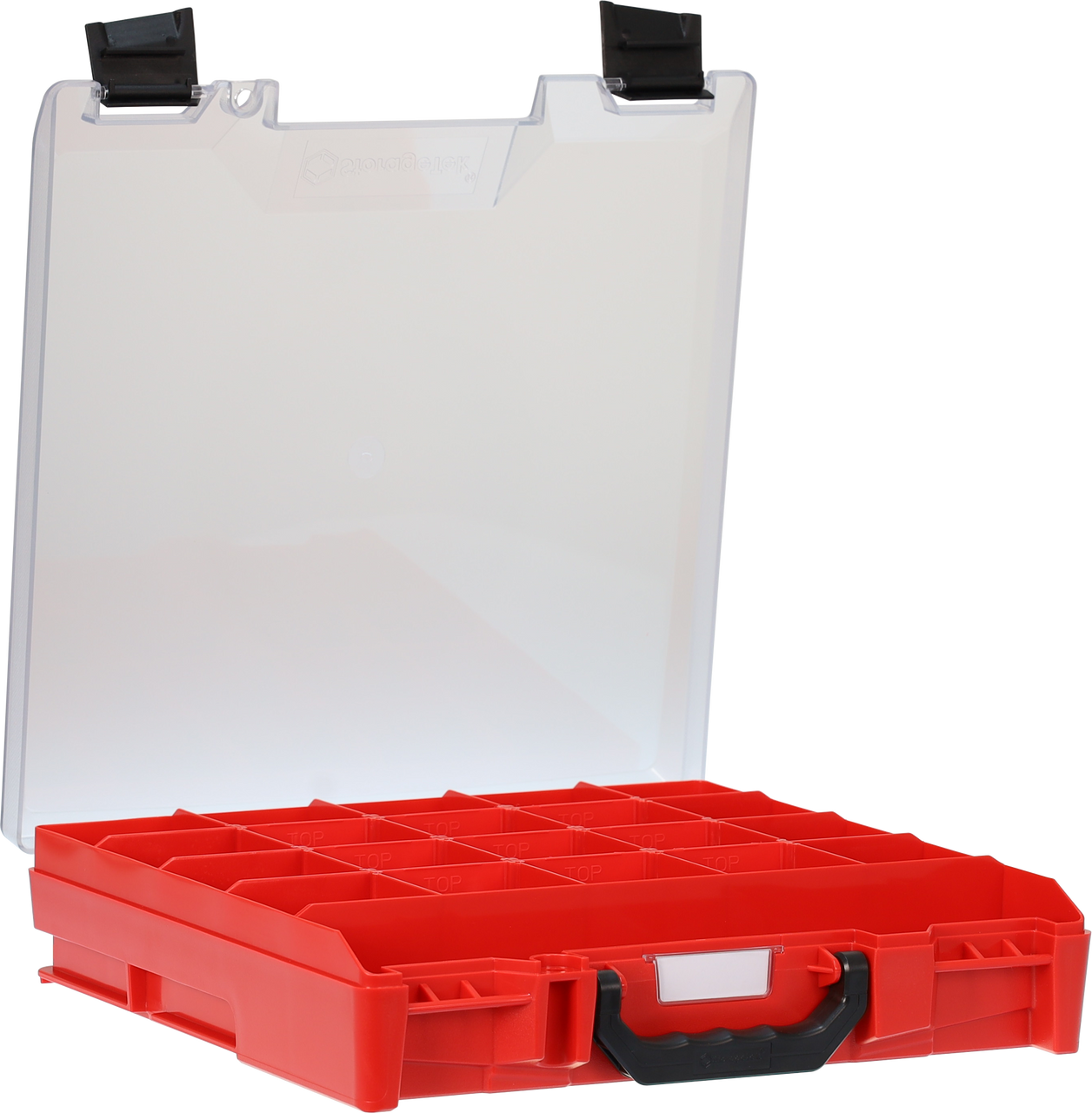 StorageTek Case Small Clear PC Lid-Red with Black Clasps 33STSC-RD