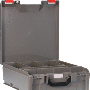 StorageTek Case Large ABS Lid c/w dividers-Grey 33STL-GY