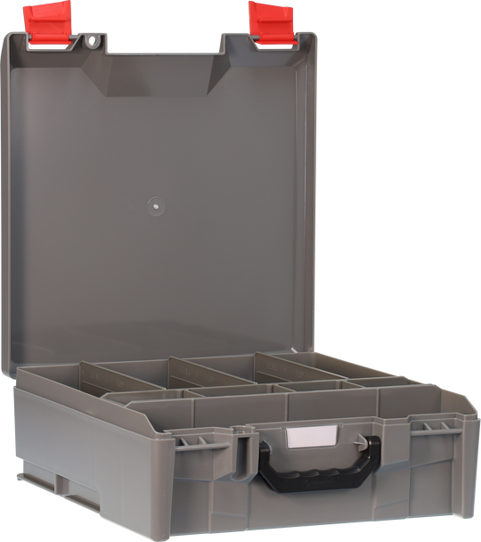 StorageTek Case Large ABS Lid c/w dividers-Grey 33STL-GY