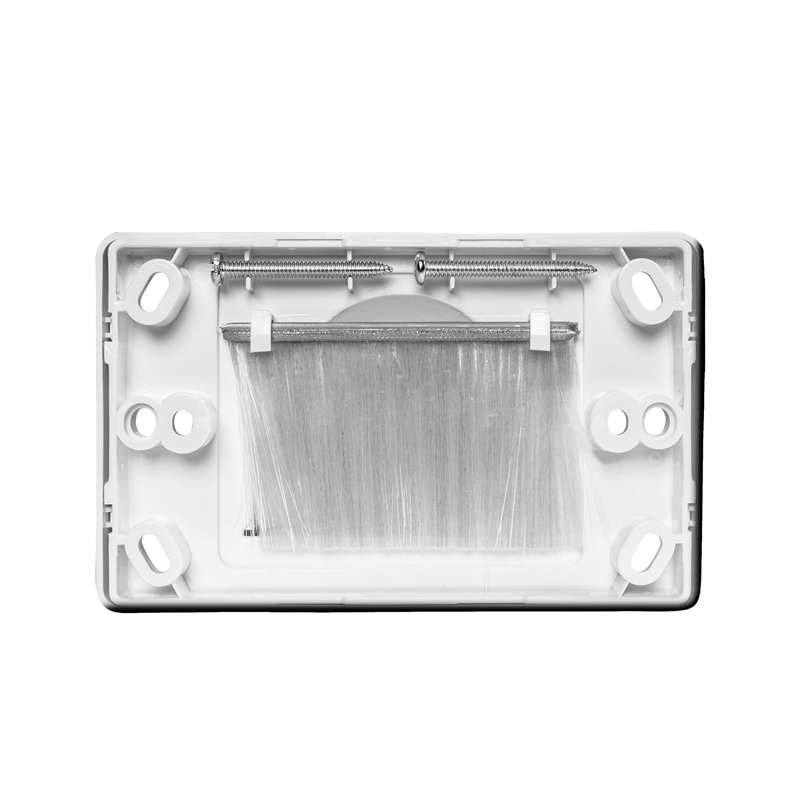 AVOL Brush Wall Plate | Bull Nose | White ESW191