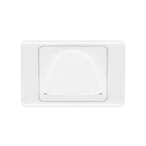 AVOL Brush Wall Plate | Bull Nose | White ESW191