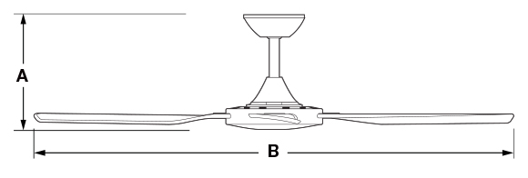 Fantech CAVALIER 4 BLADE DC CEILING FAN CAV48WH