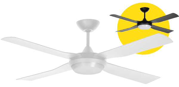 Fantech CAVALIER 4 BLADE DC CEILING FAN CAV48WHLED