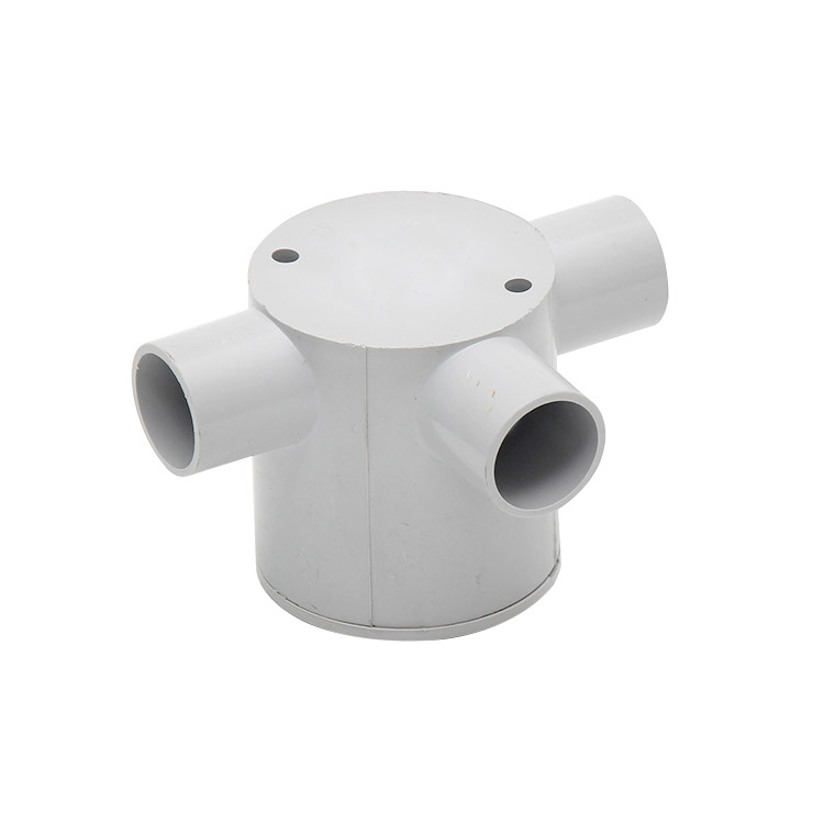 AVOL 20mm Grey 3-way Deep Junction Box CNA162