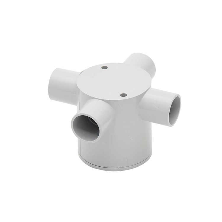 AVOL 20mm Grey 4-way Deep Junction Box CNA163