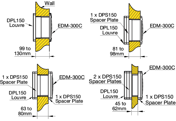 Fantech SLIMFIT EXTERNAL GRILLE DPS150