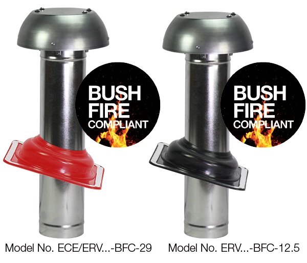 Fantech Ezifit Thru Roof with Bushfire Compliance ERV200-BFC-29