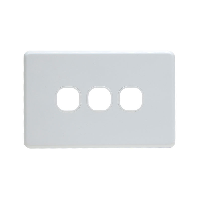 AVOL Grid Plate 3 Gang - White ESW103
