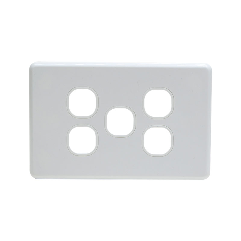 AVOL Grid Plate 5 Gang - White ESW105