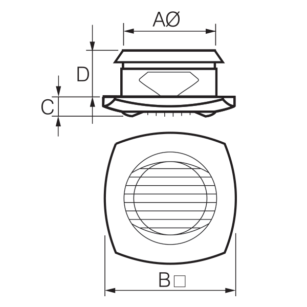 Fantech ILG Ceiling Grille ILG125
