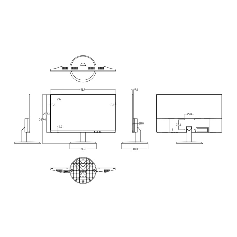 LCDFL22G2_dimensions