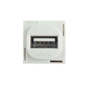 Connected Switchgear Single USB Charger - White CS-MUSB12
