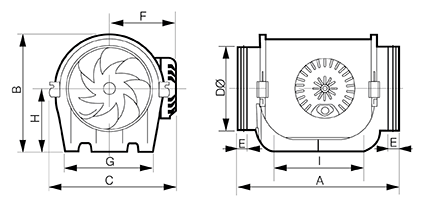 Fantech TD EVO VAR DUAL CONTROL IN-LINE DUCT MOUNTED FAN TD-EVO-200VAR