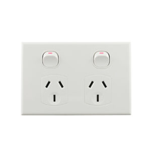 Connected Switchgear Basix S Series Double Power Point - White CS-BS-POD10