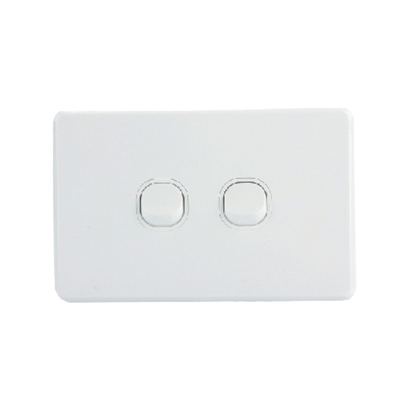 AVOL AVOL 2 Gang Light Switch 10A | White | Horizontal ESW142
